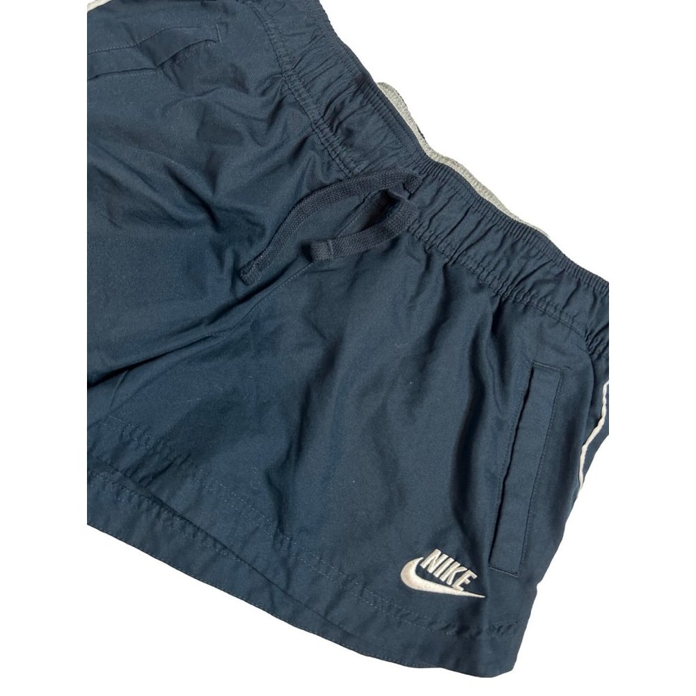 Nike Perfect Fit Womens Running Shorts Large 12 - 14 Navy Blue Elastic Waist